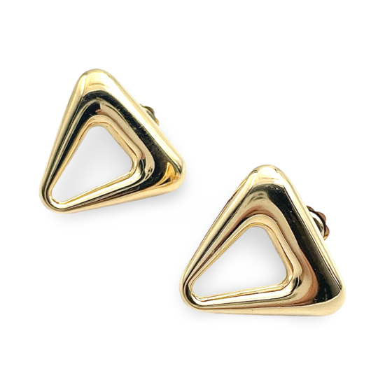 Gold plated silver earrings Triangles