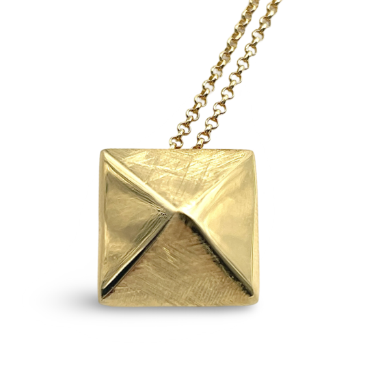 Gold plated silver necklace Pyramid