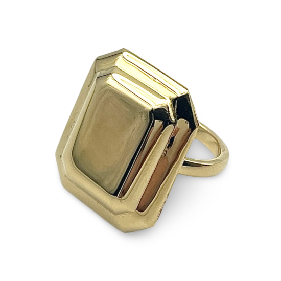 Gold plated silver ring