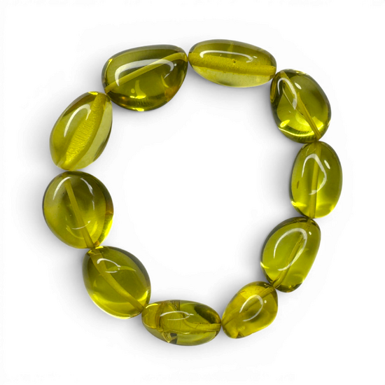 Green amber bracelet