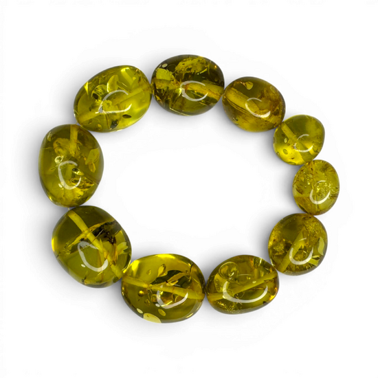 Green amber bracelet