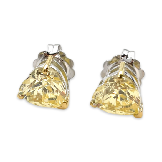 Herzförmige Stud-Ohrringe aus Silber