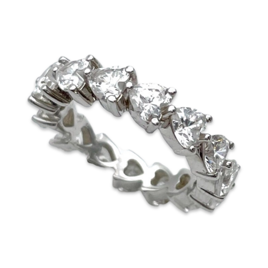 Herzmuster Silberring