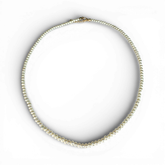 Pearl gold plated silver necklace