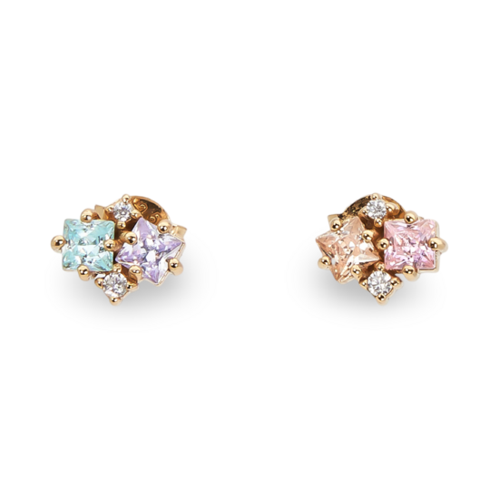 Regnbogenohrringe mit Zirkonen