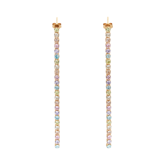 Regnenbogen-Ohrringe mit Zirkonen
