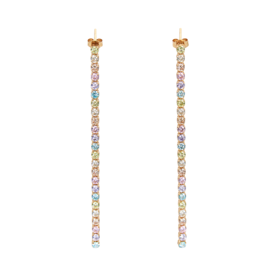 Rainbow Earrings with zircons