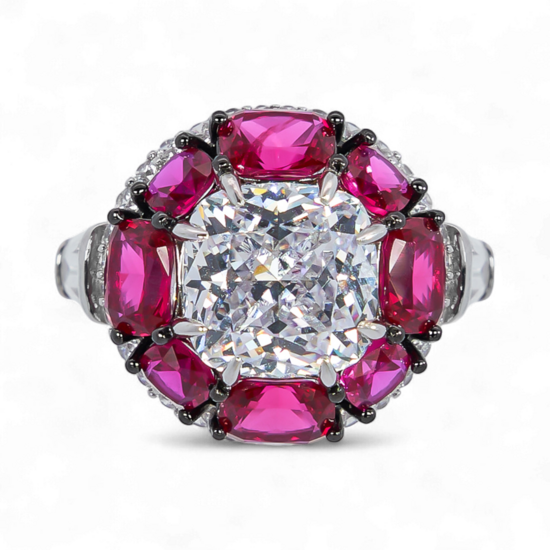 Bague en Pierre Précieuse Rouge