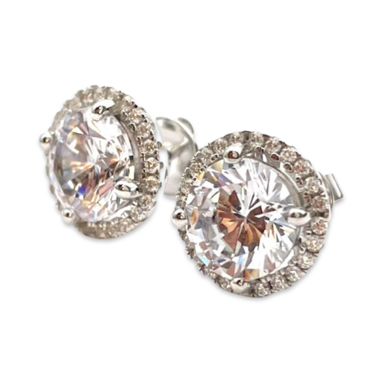 圆形银耳环 11 mm