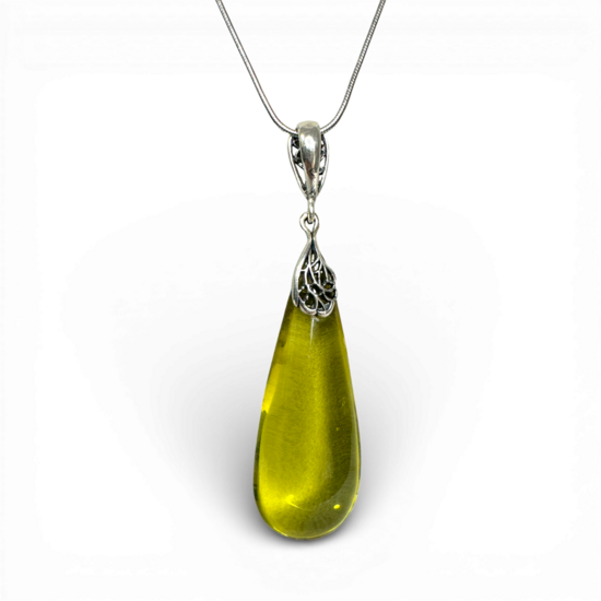 Silberbernstein Halskette