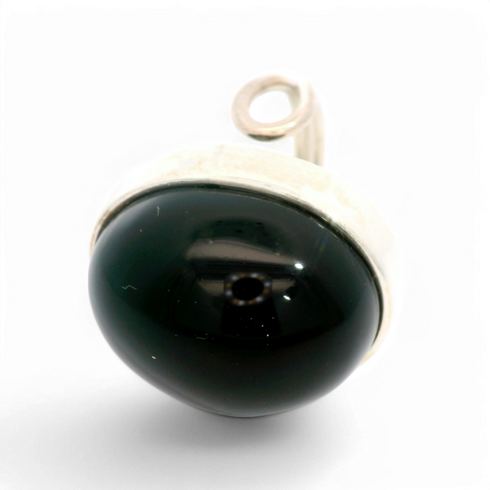 Silver amber ring