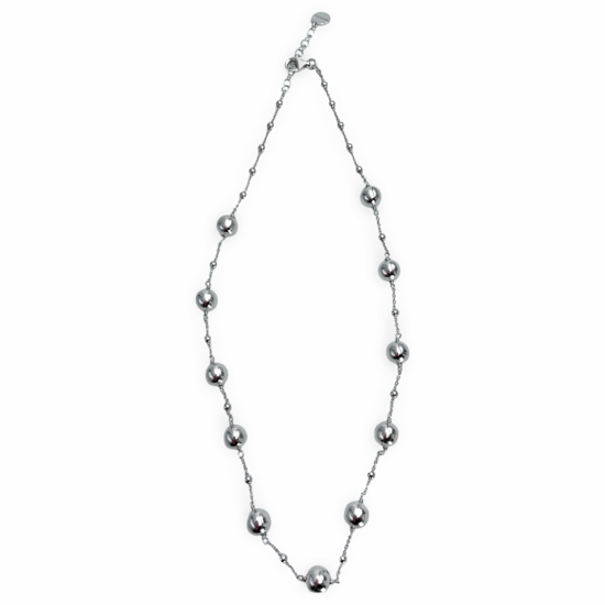 Collar de plata Bolas
