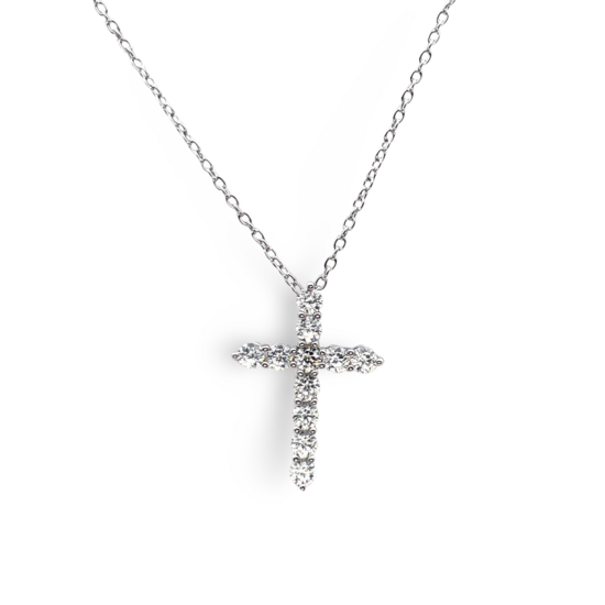 Collier en argent «Croix»