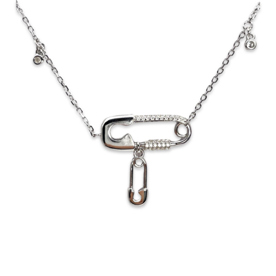 Silber Halskette Pin