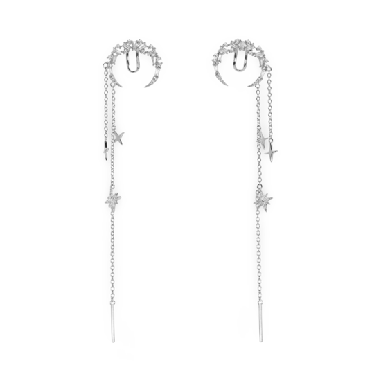 Silver Zircon Earrings