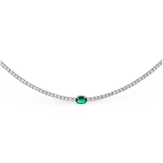 Collar de circonitas de plata
