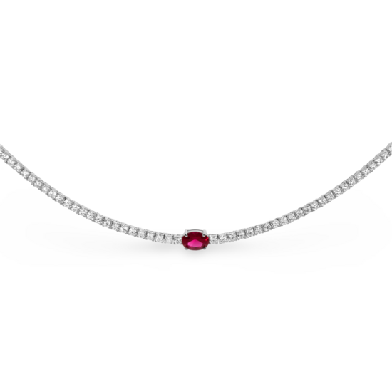 Collar de circonitas de plata