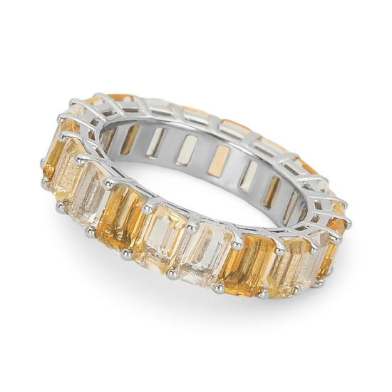 Anillo de plata con circonitas