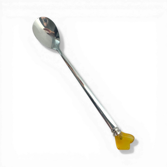 Spoon with amber