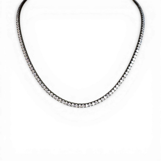 Tennis necklace with cubic zirconia
