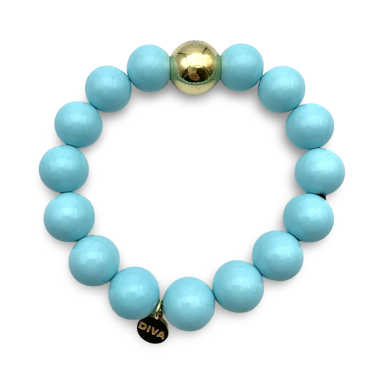 Turquoise and gilded silver bracelet