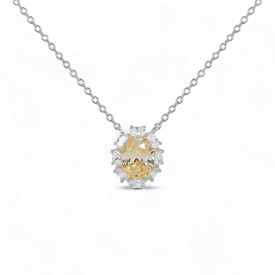 Gelber Edelsteinanhänger