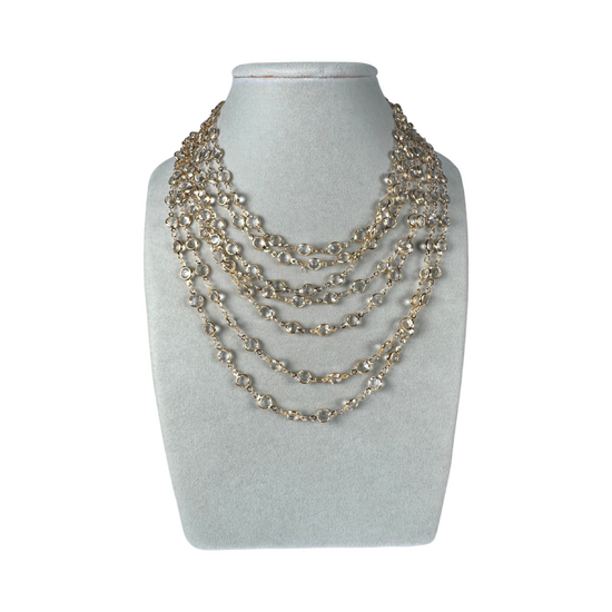 Zirconia Necklace — Gold Plated 925 Sterling Silver
