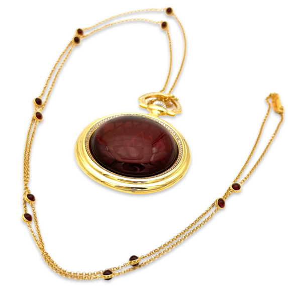 Amber gold plated necklace