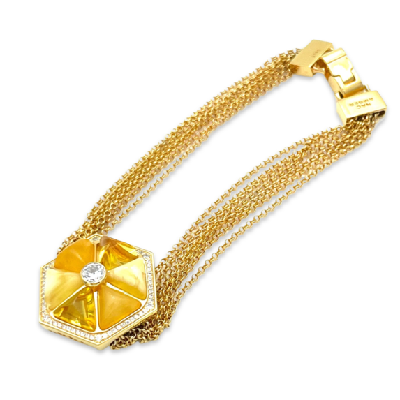 Pulsera de Ámbar Bañada en Oro