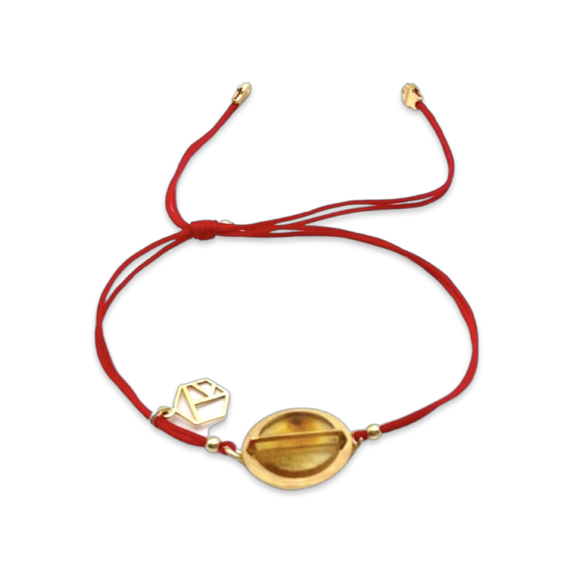 Gold plated amber bracelet