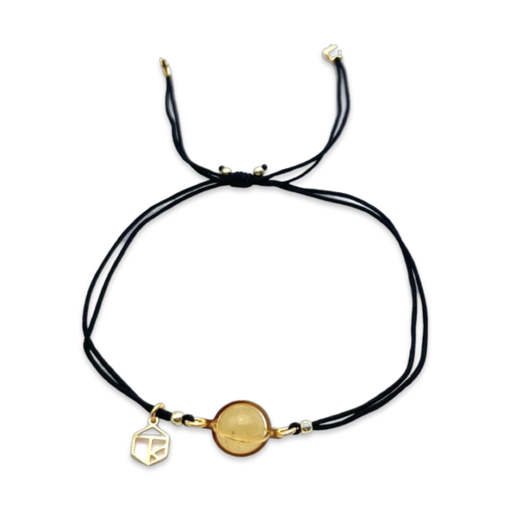 Gold plated amber bracelet