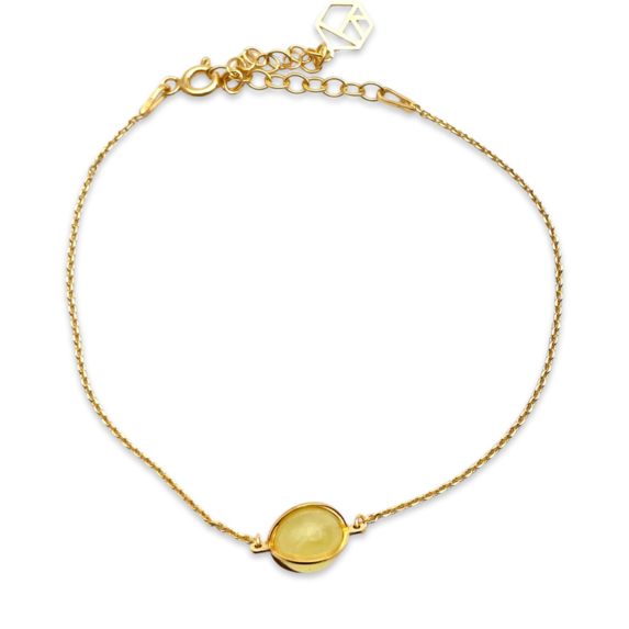 Gold plated amber bracelet