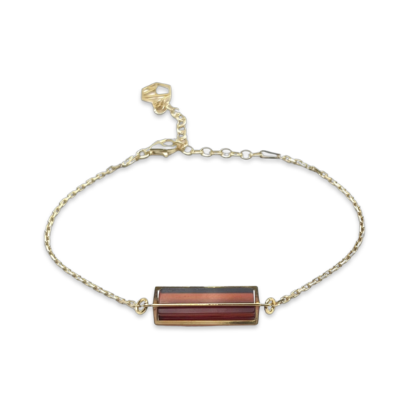 Gold plated amber bracelet