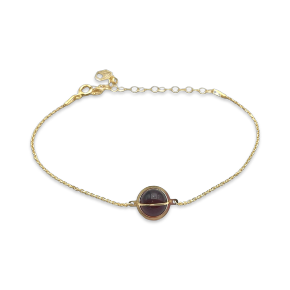 Gold plated amber bracelet