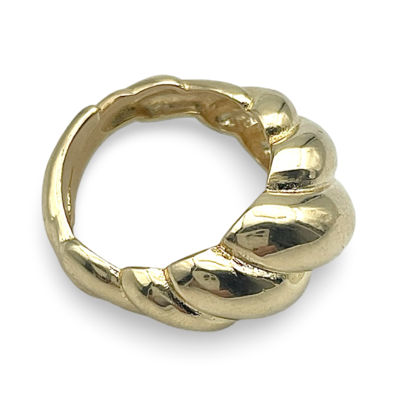 Gold plated silver ring