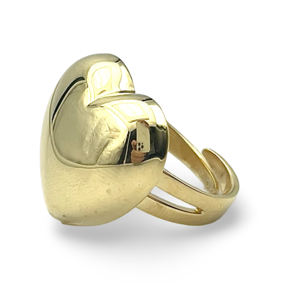 Anillo de plata bañado en oro Corazón