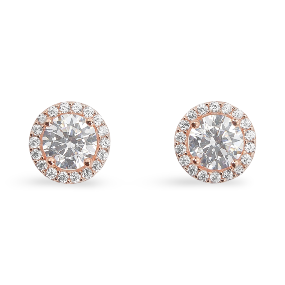 Gold plated silver Zircon Earrings