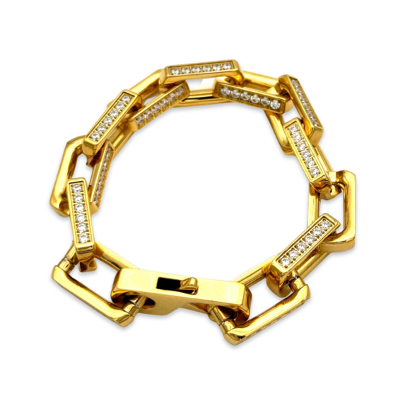 Gold-plated zircon bracelet