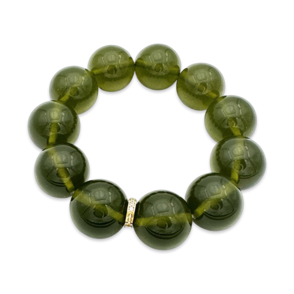 Green amber bracelet