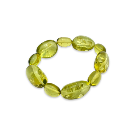 Green amber bracelet