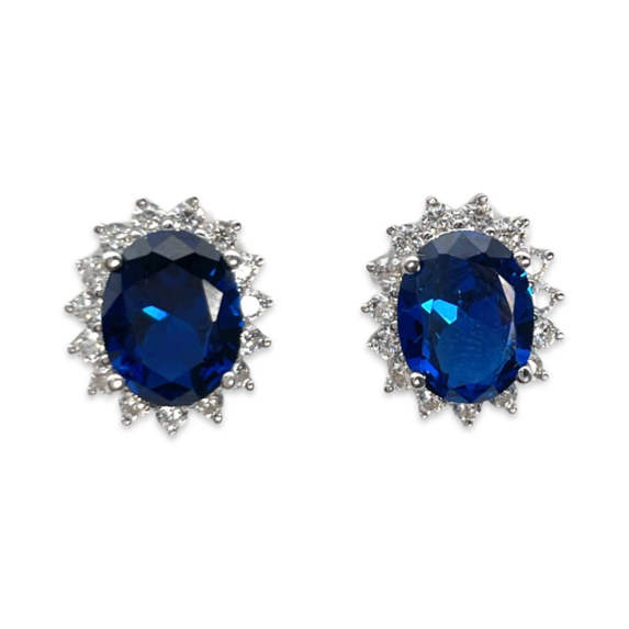 Pendientes Princesa Diana Plata