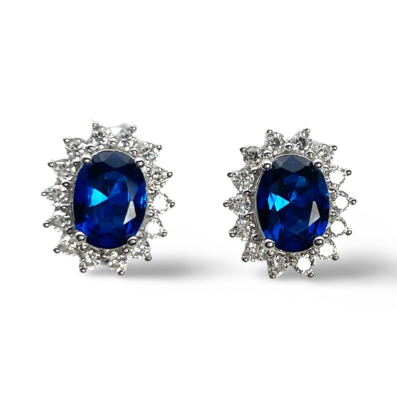 Pendientes Princesa Diana Plata