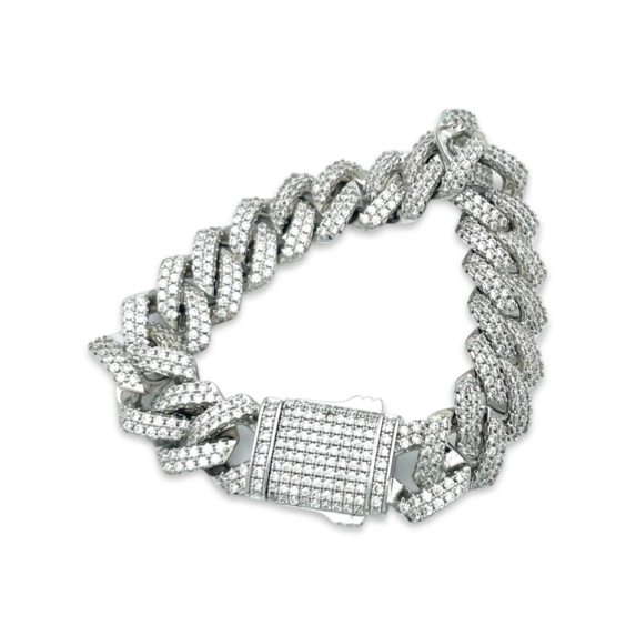 Pulsera de Puntas de Plata con Circonitas