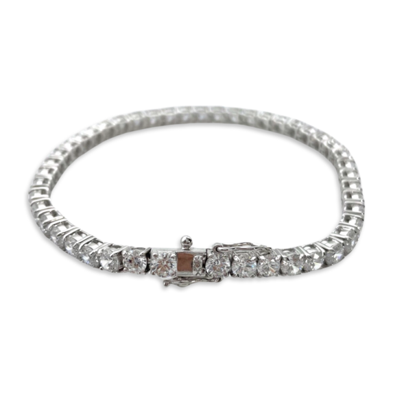 Silver Tennis bracelet with zircons