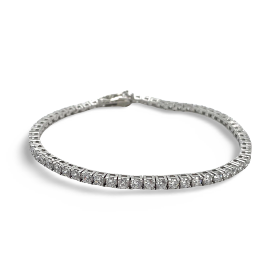 Silver Tennis bracelet with zircons