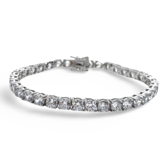 Silver Tennis bracelet with zircons