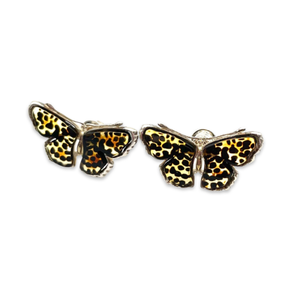 Pendientes Plata Ámbar Mariposa