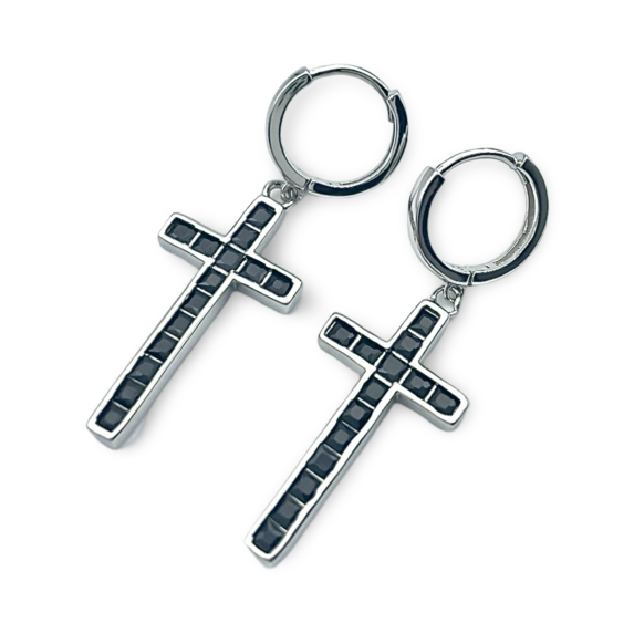 Silver earrings Crosses