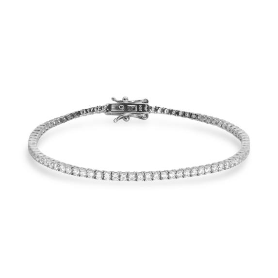 Pulsera Tenis Plata con Circonitas