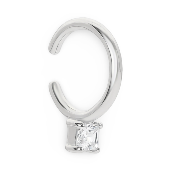 Silver zircon Ear Cuff